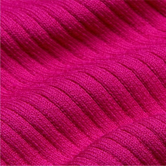 Babaton | S | Sculpt Knit Polo Longsleeve in Fushia - Picture 7 of 7